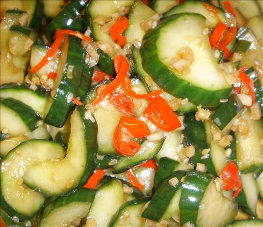 Crunchy Chinese Cucumber Salad. Photo by tigerduck