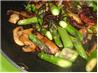 Buttery Pan Roasted Mushrooms and Asparagus. Recipe by akgrown
