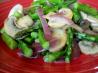 Buttery Pan Roasted Mushrooms and Asparagus