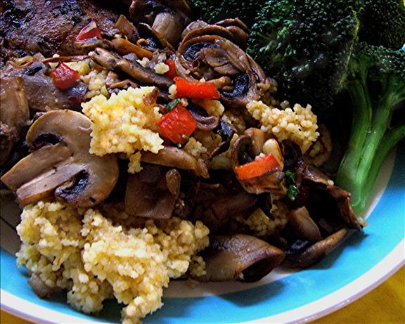 Couscous With Saut&eacute;ed Mushrooms. Photo by No-Brussel-Sprouts