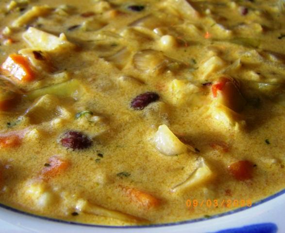 Cheesy Veggie Chowder. Photo by Susiecat too