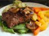 Warm Steak-And-Mushroom Salad. Recipe by Alan in SW Florida