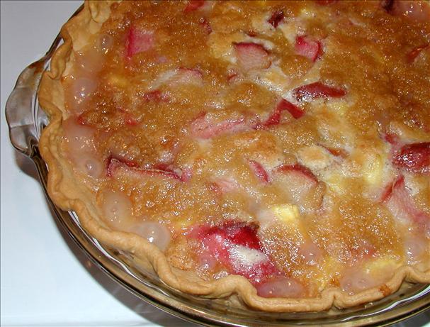 Rhubarb Pineapple Custard Pie. Photo by Mrs Goodall