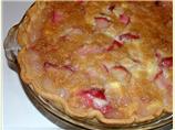 Rhubarb Pineapple Custard Pie