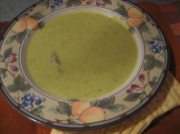 Asparagus (Or Broccoli) and Fontina Cheese Soup. Photo by Pellerin