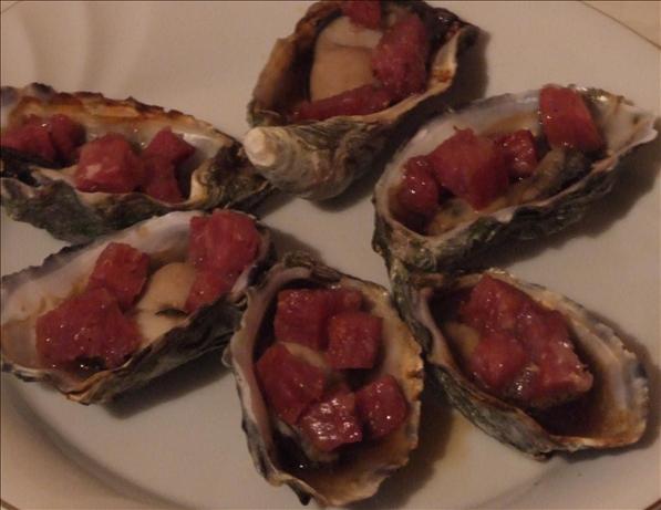 BBQ Salami Oysters. Photo by Peter J