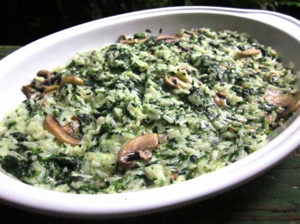 Smoked Gouda and Spinach Rice Casserole. Photo by gailanng