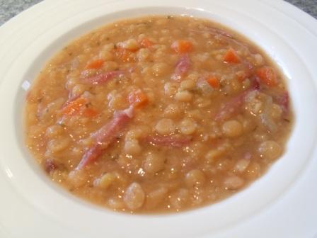 Slow Cooker Split Pea and Ham Soup. Photo by Kiwi Kathy