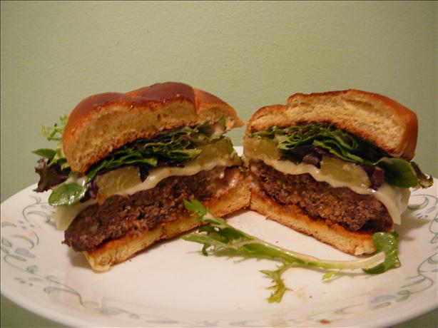 Hawaiian  Grilled Hamburgers. Photo by BLUE ROSE