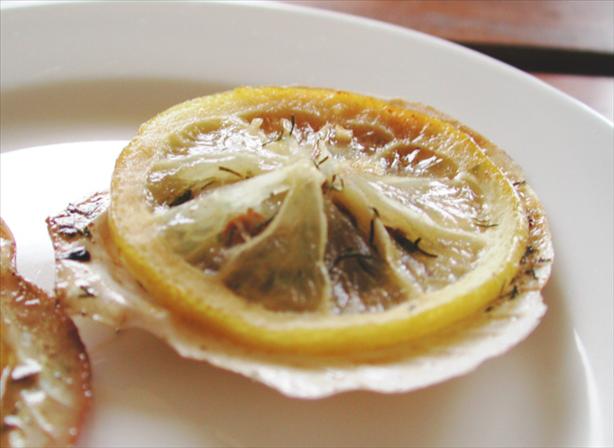 BBQ Lemon Scallops. Photo by Chef floWer