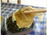 Wontons With Spring Onion, Ginger and Vinegar Dressing