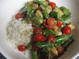 Chicken & Asparagus Saut&eacute;. Photo by Vino Girl