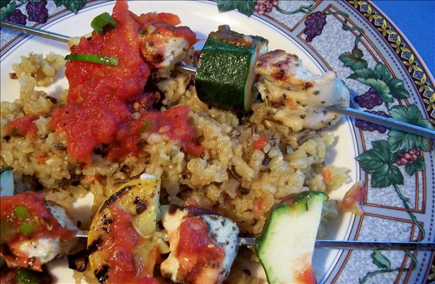 Chicken Skewers With Chirmol Salsa. Photo by lazyme