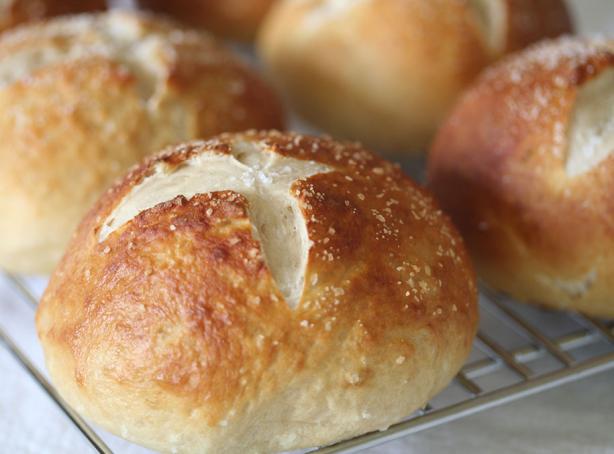 Bretzel Rolls (Bavarian Pretzel Sandwich Rolls). Photo by TheGreatRabbit