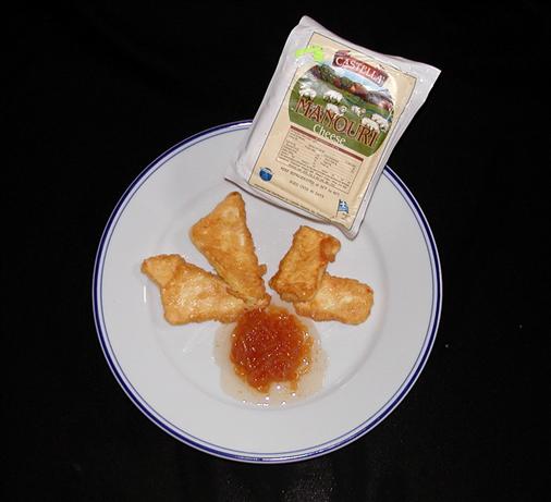 Manouri Me Kythoni: Fried Cheese W/ Quince Preserves. Photo by Mrs Goodall