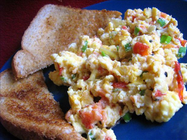 Skopelos Island Strapatsada (Eggs W/ Tomatoes & Peppers). Photo by ~Leslie~