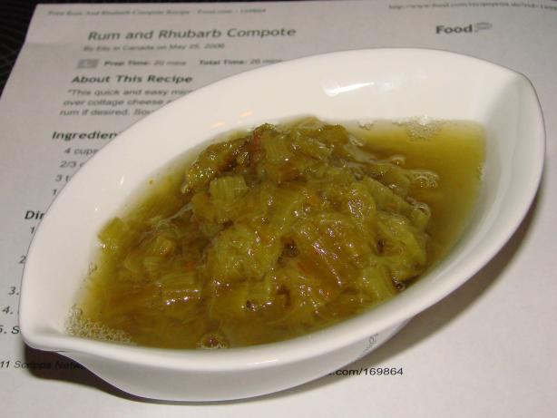 Rum and Rhubarb Compote. Photo by Boomette