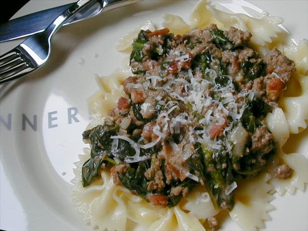 Fresh Spinach With Ground Beef. Photo by ms_bold