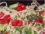 Spaghetti With Asparagus, Smoked Mozzarella and Prosciutto