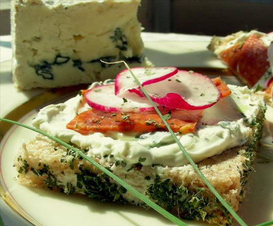 Blue Cheese, Salami and Radish Sandwiches. Photo by Andi of Longmeadow Farm
