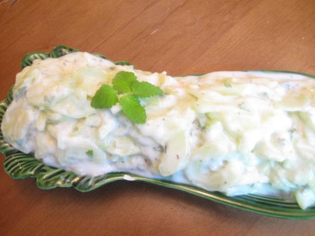 Mint Cucumber Salad. Photo by MomLuvs6