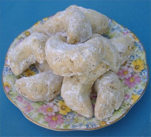 Almond Crescents (Kourabiedes). Photo by Deb's Recipes