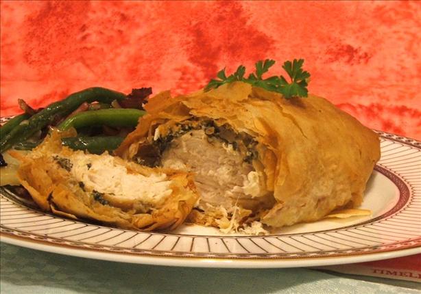 Greek Style Chicken Wrapped in Phyllo. Photo by Fairy Nuff
