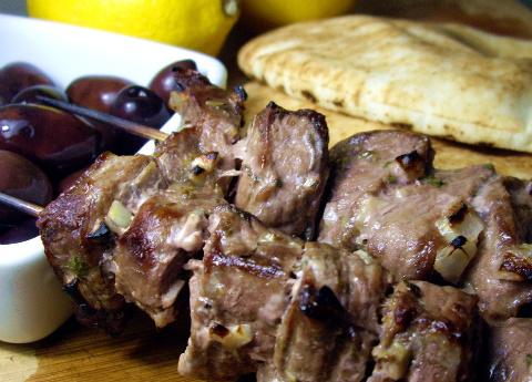 Greek Lamb Brochettes. Photo by AmandaInOz
