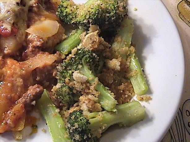 Broccoli With Toasted Garlic Crumbs. Photo by Lori Mama