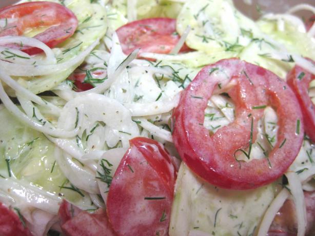 German Cucumber Salad. Photo by Charlotte J