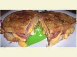 Grilled Ham, Egg and Cheese Sandwich