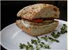 Eggplant (Aubergine) and Tomato  Sandwiches. Recipe by Marie