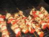 Mustard Chicken and Bell Pepper Kabobs. Recipe by Kittencalskitchen
