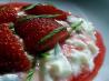 Caramelised Strawberries on a Bed of Cottage Cheese and Mint. Recipe by Michael Keizer