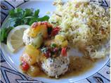Grilled Halibut With Pineapple Chipotle Salsa