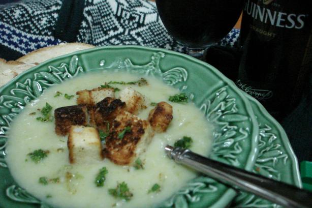 Irish Leek and Potato Soup. Photo by Pinot Grigio
