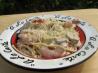 Shrimp and Mushroom Linguini With Creamy Cheese Herb Sauce