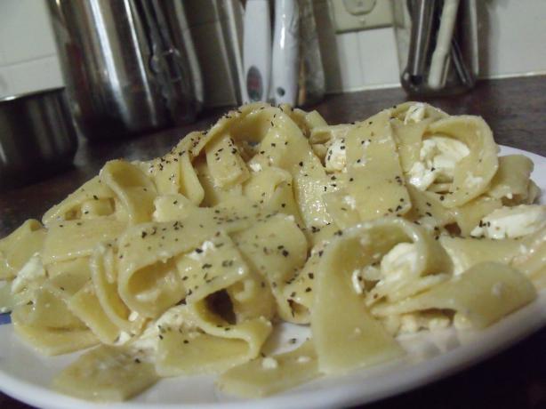 Egg Noodles With Brown Butter and Feta. Photo by Darkhunter