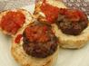 Aussie Lamb Burgers With Goat Cheese and Tomato Relish
