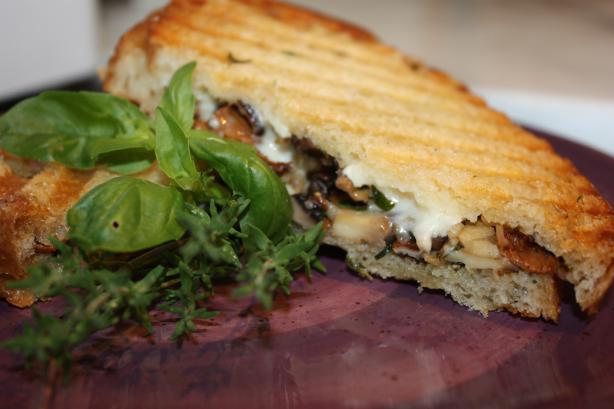 Grilled Wild Mushroom and Brie Cheese Sandwich. Photo by IngridH