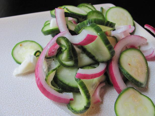 Cucumber-Zucchini Salad. Photo by under12parsecs