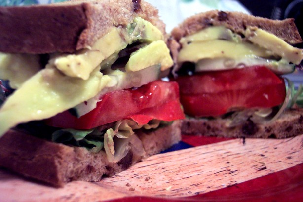 Tomato, Cucumber, & Avocado Sandwich. Photo by HeatherFeather