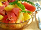 Red and Yellow Watermelon Salad