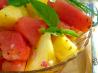 Red and Yellow Watermelon Salad