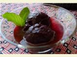 Blueberry Sorbet With Lemon and Tarragon Jus