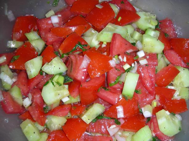 Tomato Cucumber Salad (Salad Shirazi). Photo by JackieOhNo!