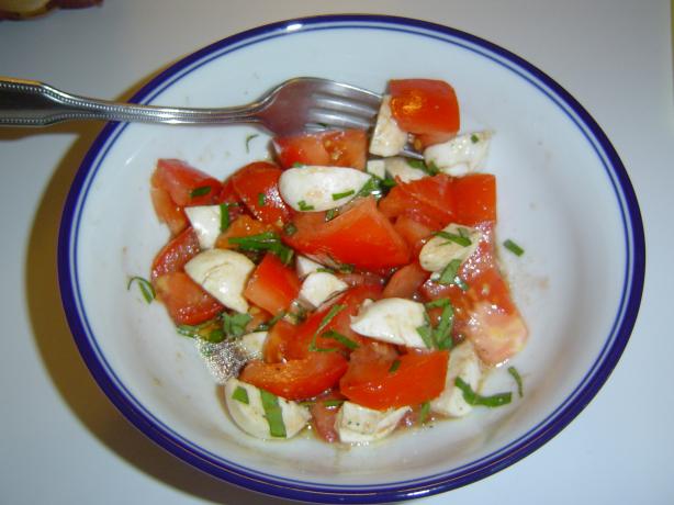 Fresh Tomato & Mozzarella Salad. Photo by The Left Handed Chef
