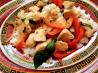 Spicy Chicken With Peppers and Basil. Recipe by ElleFirebrand