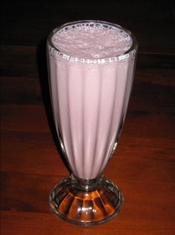 Healthy Strawberry Milkshake. Photo by Heydarl