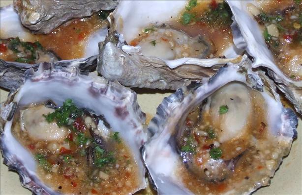 Grilled Barbecued Oysters. Photo by Peter J